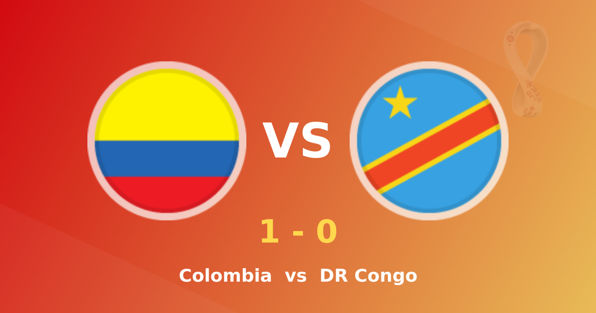 Colombia edge DR Congo 1-0 as Muñoz's late strike proves decisive