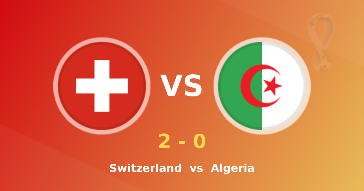 Switzerland beat Algeria 2-0 to claim World Championship points