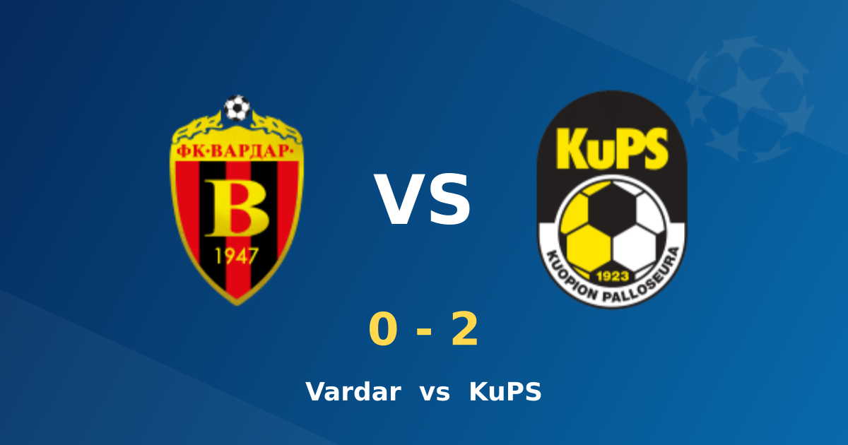 FK Vardar Skopje 0-2 Kuopion Palloseura: Finnish Side Claim UCL Win
