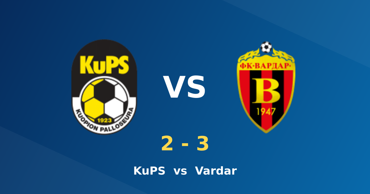 FK Vardar Skopje edge Kuopion Palloseura 3-2 after extra time