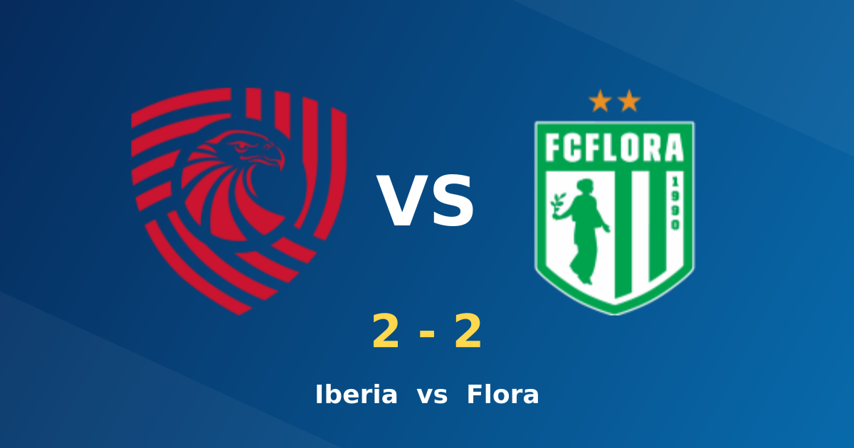 FC Iberia 1999 and Flora Tallinn Share the Points in 2-2 Draw