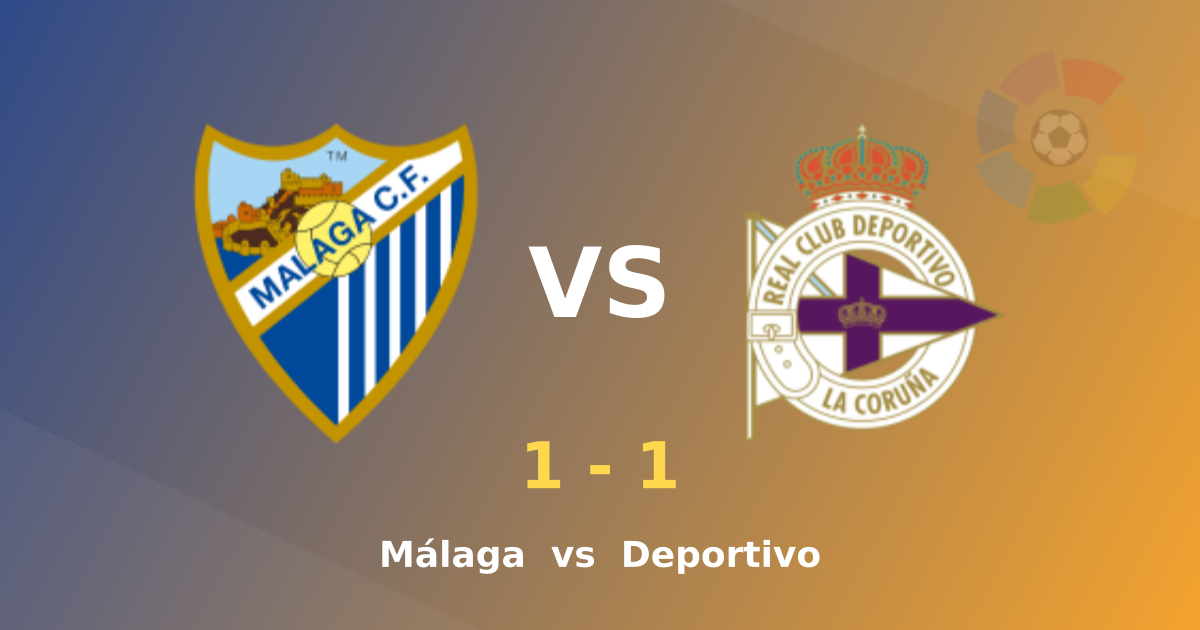 Málaga CF and Deportivo de A Coruña share the spoils in 1-1 draw
