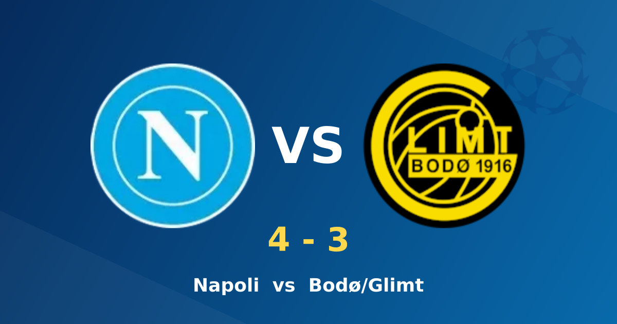 Napoli Edge Seven-Goal Thriller to Beat Bodø/Glimt 4-3 in UCL