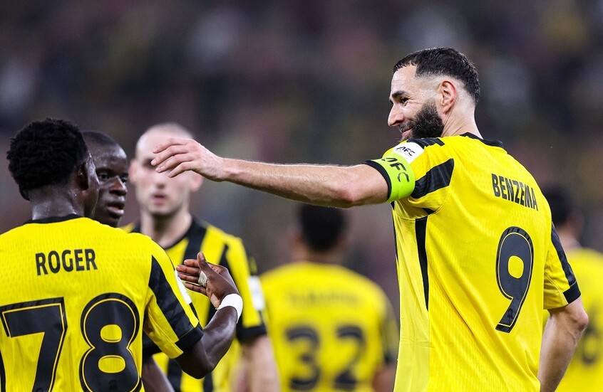 AFC: Benzema scores as Al-Ittihad defeats Sharjah (Video)